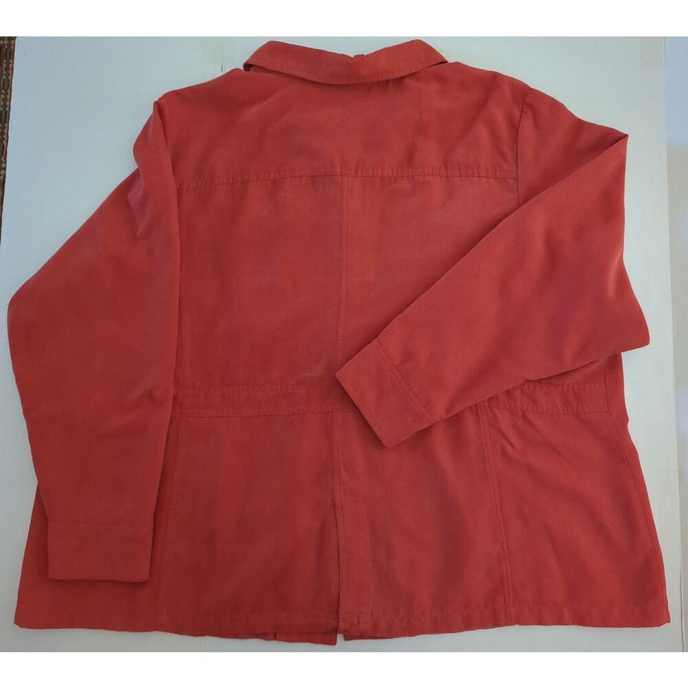 Croft & Barrow Rust Microsuede Long Sleeve Button… - image 8